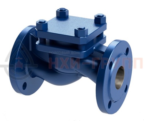 Клапан обратный пружинный фланцевый 16лс81нж DN 65 PN 1,6 МПа ХЛ1, корпус ст. 09Г2С