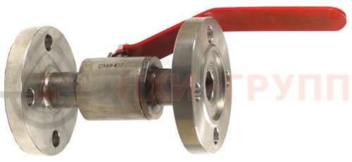 Кран шаровой разборный проходной полнопроходной фланцевый ручной КШ-Р.П.ПП.Ф.Р.НХИ.015.250.03.УХЛ1 DN 15 PN 25,0 МПа, корпус ст. 12Х18Н10Т, класс герметичности «А» по ГОСТ 9544-2015