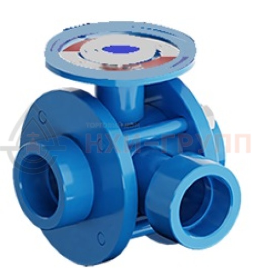 Кран шаровой разборный трехходовой полнопроходной под приварку с редуктором КШ-Р.ТХ.ПП.П.РД.НХИ.200.160.02.ХЛ1 DN 200 PN 16,0 МПа, корпус ст. 09Г2С, класс герметичности «А» по ГОСТ 9544-2015