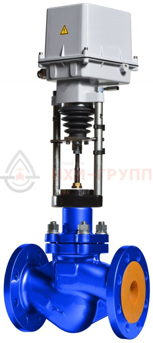 Клапан регулирующий односедельный фланцевый 25нж947нж DN 50 PN 4,0 Мпа УХЛ1 (Kvy - 63? м³/ч) с ЭИМ, корпус ст. 12Х18Н9ТЛ