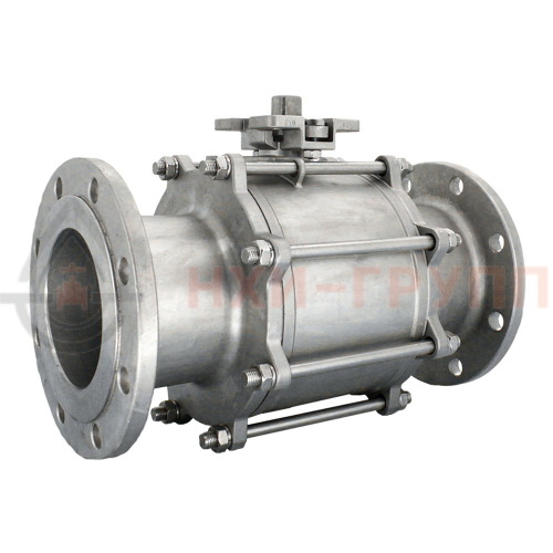 Кран шаровой разборный проходной полнопроходной фланцевый с редуктором КШ-Р.П.ПП.Ф.РД.НХИ.150.016.03.УХЛ1 DN 150 PN 1,6 МПа, корпус ст. 08Х18Н10, класс герметичности «А» по ГОСТ 9544-2015