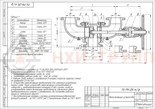 Переключающее устройство ПУ 100-16-01 23с16нж1 DN 100 PN 1,6 МПа У1, корпус ст. 20Л, класс герметичности «А» по ГОСТ 9544-2015