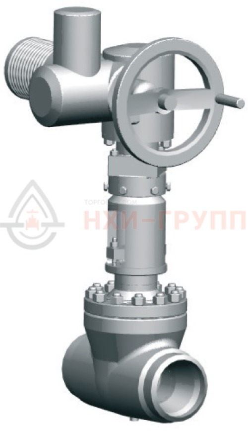 Задвижка запорная под приварку с электроприводом (AUMA SA16.2/GK40.2-F40-380/50/3-22) 880-325-ЭД DN 325 PN 37,3 МПа Т280 °С, корпус ст. 15Х1М1ФЛ