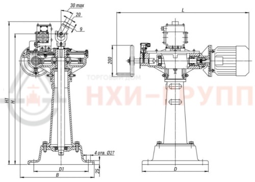 Колонковый электропривод 822-КЭ-0