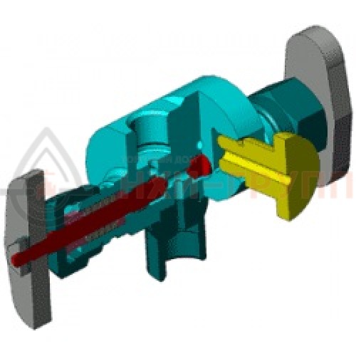 Клапан (вентиль) трехходовой под приварку ручной Т-203 DN 10 PN 14,0 МПа Т560 °С, корпус ст. 20Х13