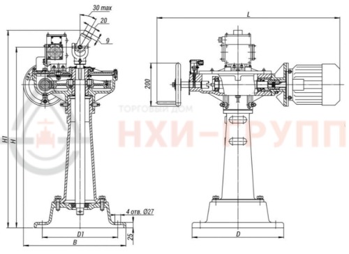 Колонковый электропривод 824-КЭ-0-02