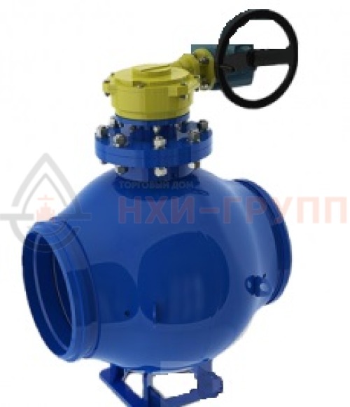 Кран шаровой полнопроходной под приварку ручной 11лс68п6 DN 300 PN 10,0 МПа У1, корпус ст. 09Г2С, класс герметичности «А» по ГОСТ 9544-2015 (газ)