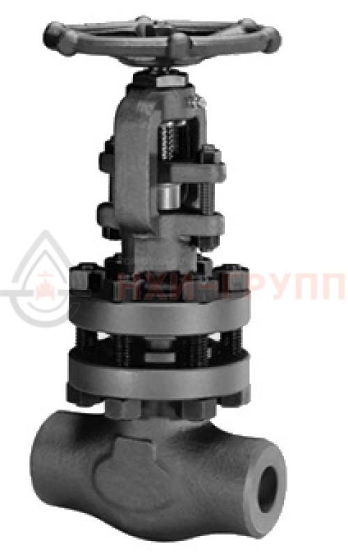 Задвижка кованая стальная клиновая с выдвижным шпинделем под приварку ручная 31с16нж DN 25 PN 10,0 МПа У1, корпус ст. 20, класс герметичности «А» по ГОСТ 9544-2015