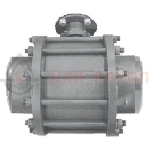 Кран шаровой разборный проходной полнопроходной муфтовый под электропривод КШ-Р.П.ПП.М.ЭП.НХИ.080.100.01.У DN 80 PN 10,0 МПа, корпус ст. 20, класс герметичности «А» по ГОСТ 9544-2015