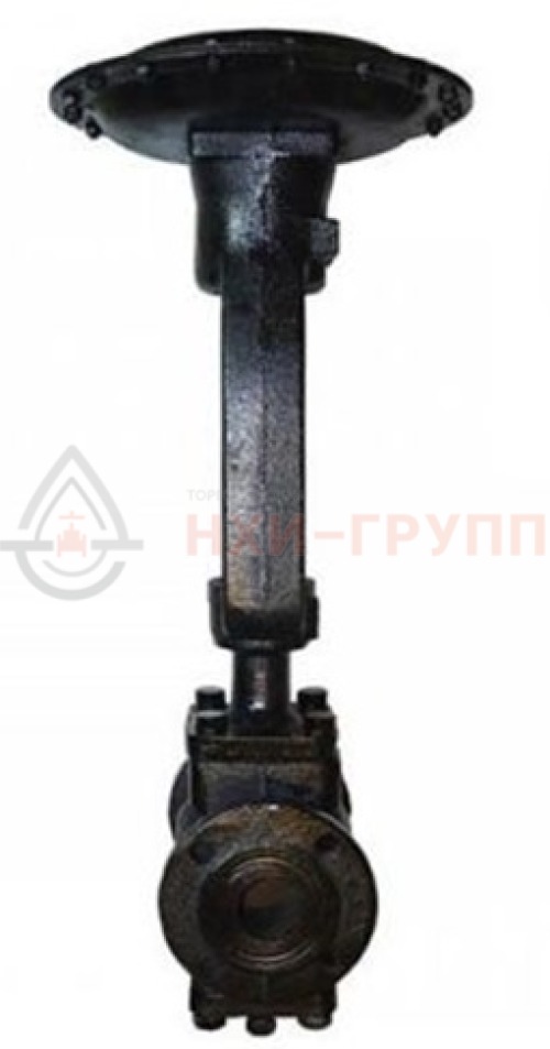 Клапан регулирующий двухседельный фланцевый "до себя" нормально закрытый 25ч38нж DN 100 PN 1,6 МПа У3 (Kvy - ? м³/ч) с МИМ, корпус чугун