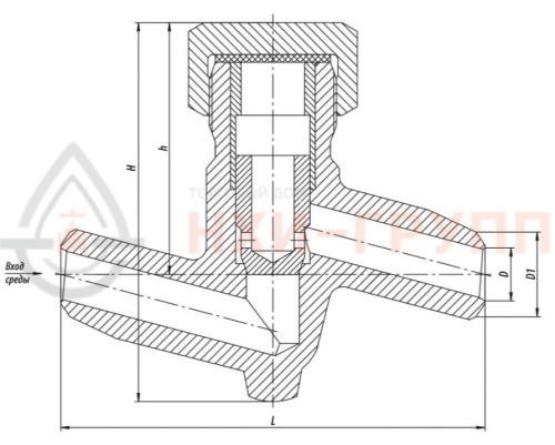 Клапан обратный под приварку 3с-7-4 DN 50 PN 25,0 МПа Т350 °С, корпус ст. 20