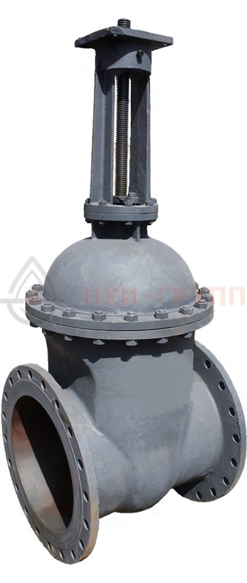 Задвижка клиновая литая с выдвижным шпинделем фланцевая под электропривод 30с964нж DN 350 PN 2,5 МПа У1, корпус ст. 20Л, класс герметичности «А» по ГОСТ 9544-2015