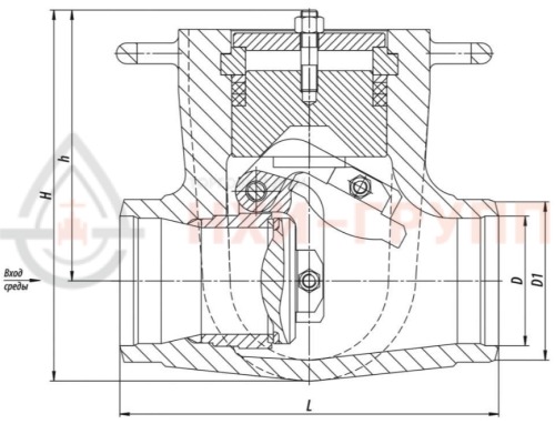 Клапан обратный чертеж корпуса
