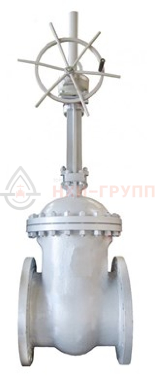 Задвижка клиновая литая с выдвижным шпинделем фланцевая с редуктором 30с599нж DN 500 PN 2,5 МПа У1, корпус ст. 20Л, класс герметичности «А» по ГОСТ 9544-2015