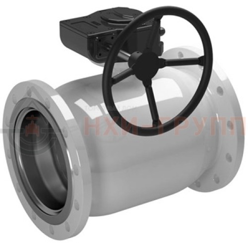 Кран шаровой цельносварной проходной полнопроходной фланцевый с редуктором КШ-Ц.П.ПП.Ф.РД.НХИ.250.025.01.У DN 250 PN 2,5 МПа, корпус ст. 20, класс герметичности «А» по ГОСТ 9544-2015