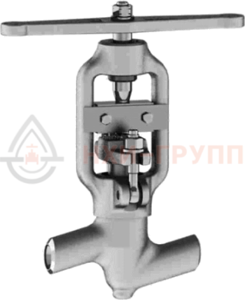 Клапан (вентиль) запорный под приварку ручной 1456-20-0 DN 20 PN 25,0 МПа  Т250 °С, корпус ст. 20