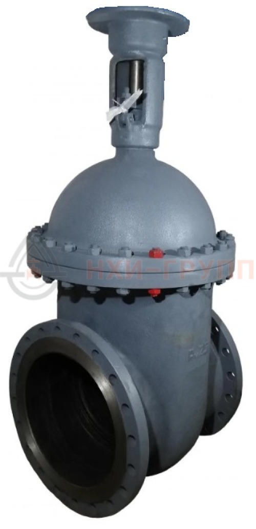Задвижка клиновая литая с невыдвижным шпинделем фланцевая под электропривод 30с927нж DN 800 PN 2,5 МПа У1, корпус ст. 20Л, класс герметичности «А» по ГОСТ 9544-2015
