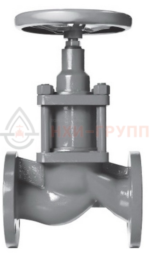 Клапан запорный сильфонный фланцевый ручной 15с66нж DN 25 PN 4,0 МПа У1, корпус ст. 25Л, класс герметичности «А» по ГОСТ 9544-2015
