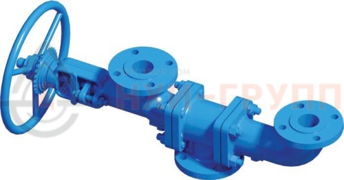 Переключающее устройство ПУ 80-160-02нж1 23нж19нж1 DN 80 PN 16,0 МПа УХЛ1, корпус ст. 12Х18Н12М3ТЛ, класс герметичности «А» по ГОСТ 9544-2015