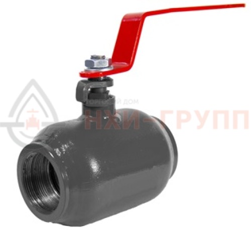 Кран шаровой цельносварной проходной полнопроходной муфтовый ручной КШ-Ц.П.ПП.М.Р.НХИ.080.025.01.У DN 80 PN 2,5 МПа, корпус ст. 20, класс герметичности «А» по ГОСТ 9544-2015 (газ)