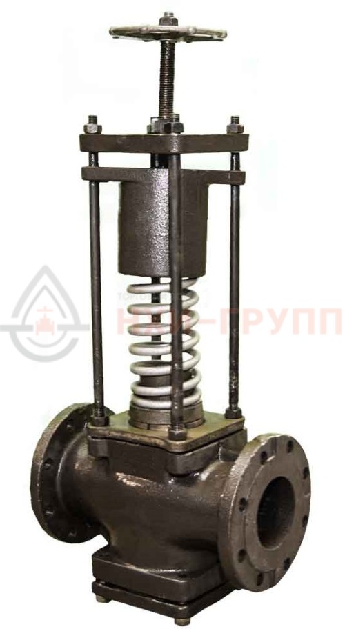 Регулятор давления фланцевый "после себя" нормально открытый 21ч5бк DN 80 PN 1,6 МПа У3, корпус чугун