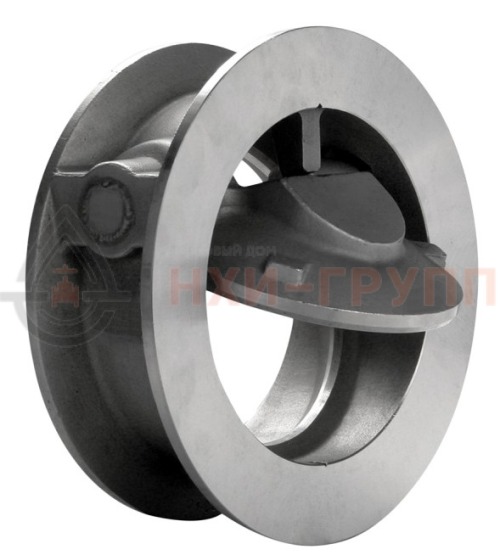 Клапан обратный поворотный межфланцевый 19ч21бр DN 80 PN 1,6 МПа У3, корпус чугун