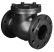Клапан обратный поворотный фланцевый 19ч16бр DN 150 PN 1,6 МПа У3, корпус чугун